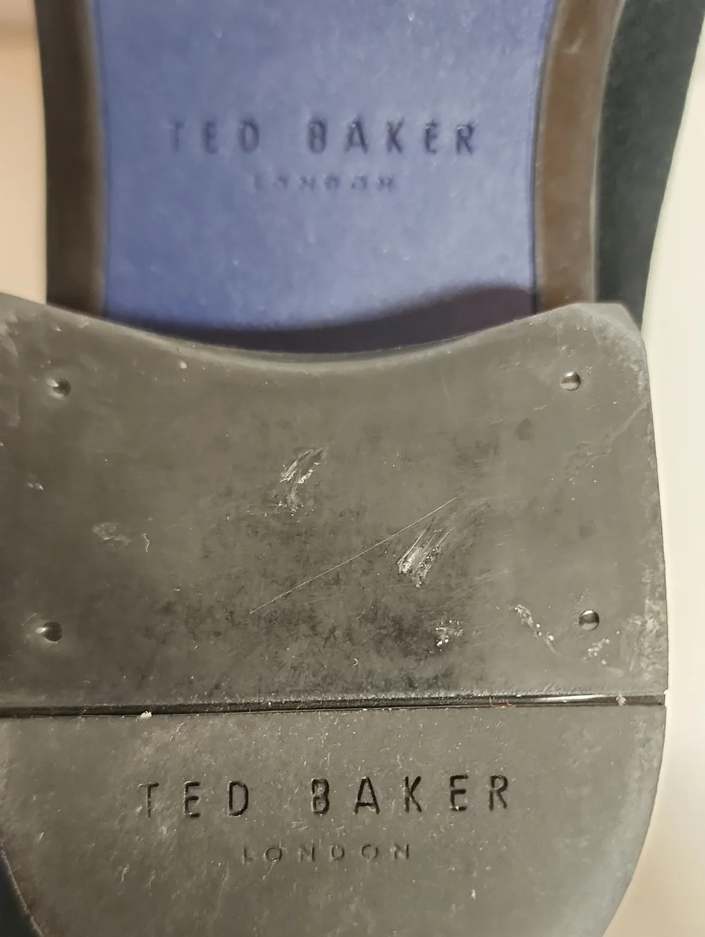 Ted Baker London Navy Sz EU40.5/US7.5 Suede Pull On Quality Trendy Chukka Boots